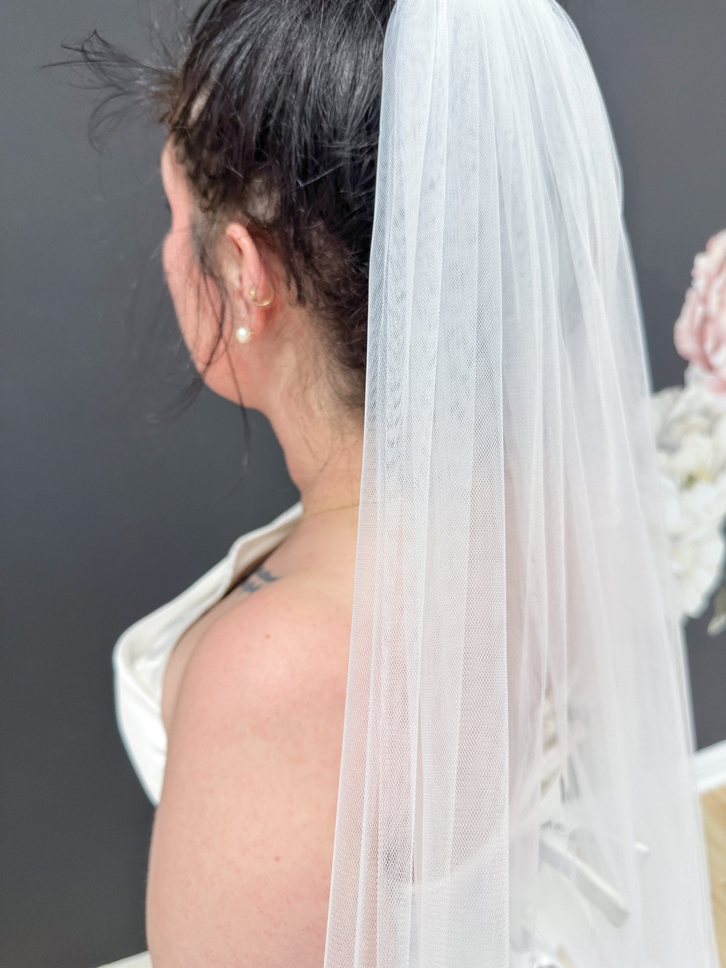 Classic Tulle Veil White Ivory Wedding Veil Bridal Veil - Available in Multiple Lengths