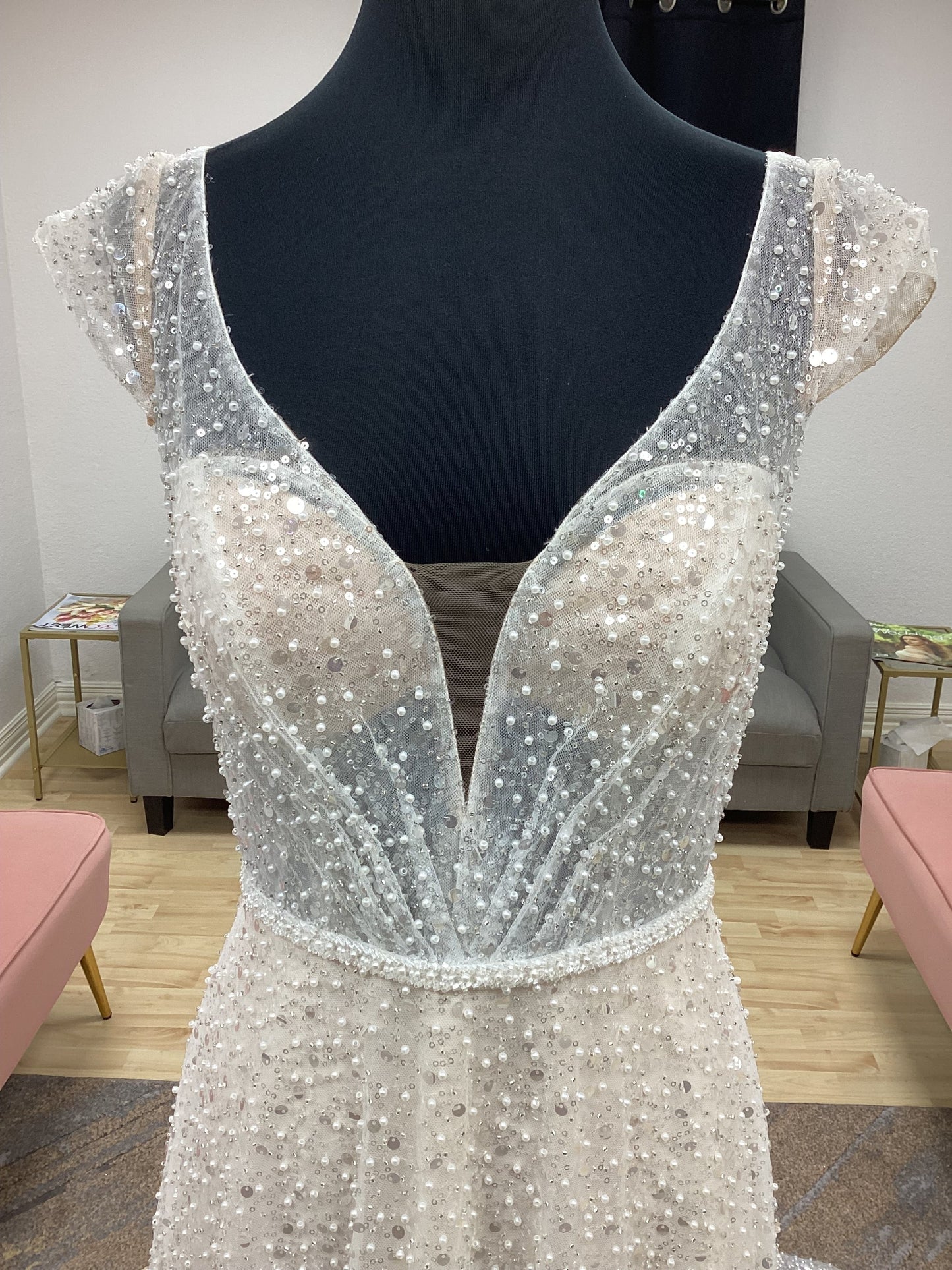 Fully Beaded A-line Wedding Dress