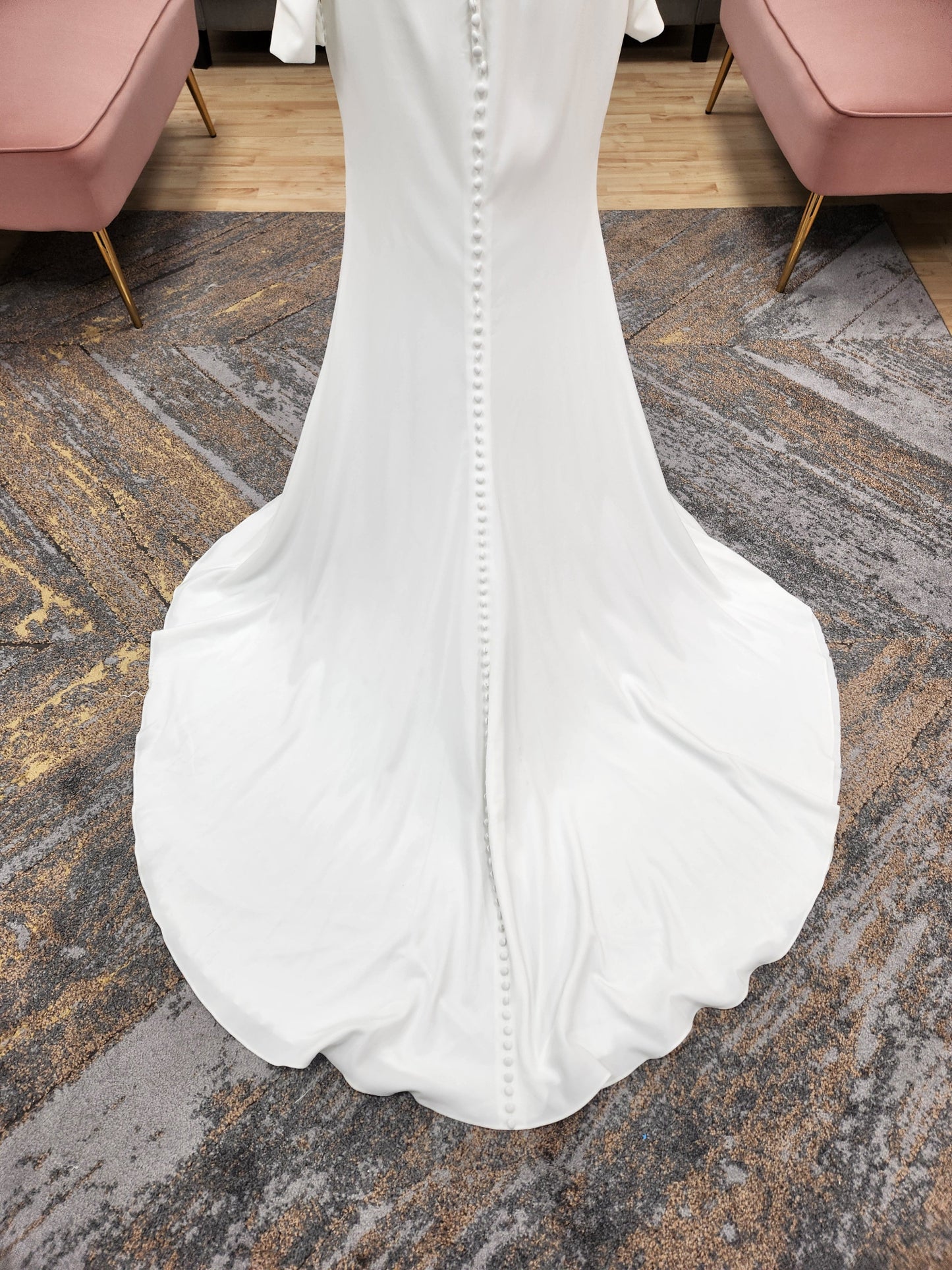 Long Sleeve with Corset Style Top Wedding Dress