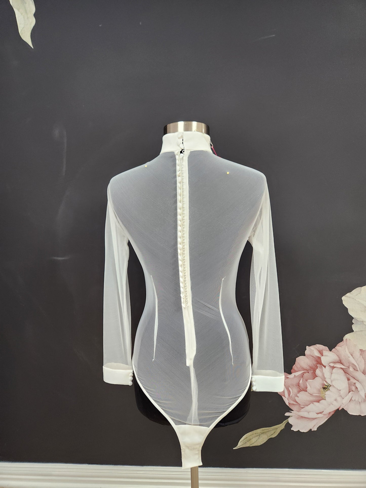 Tulle Long Sleeve Bodysuit