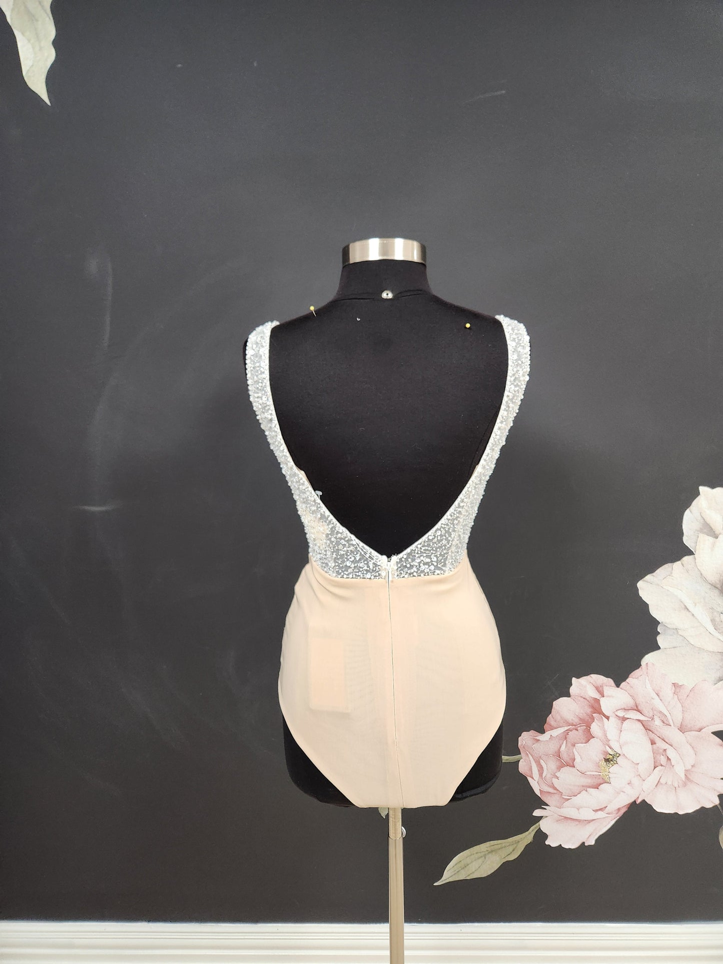 Beaded V-neck Bodysuit