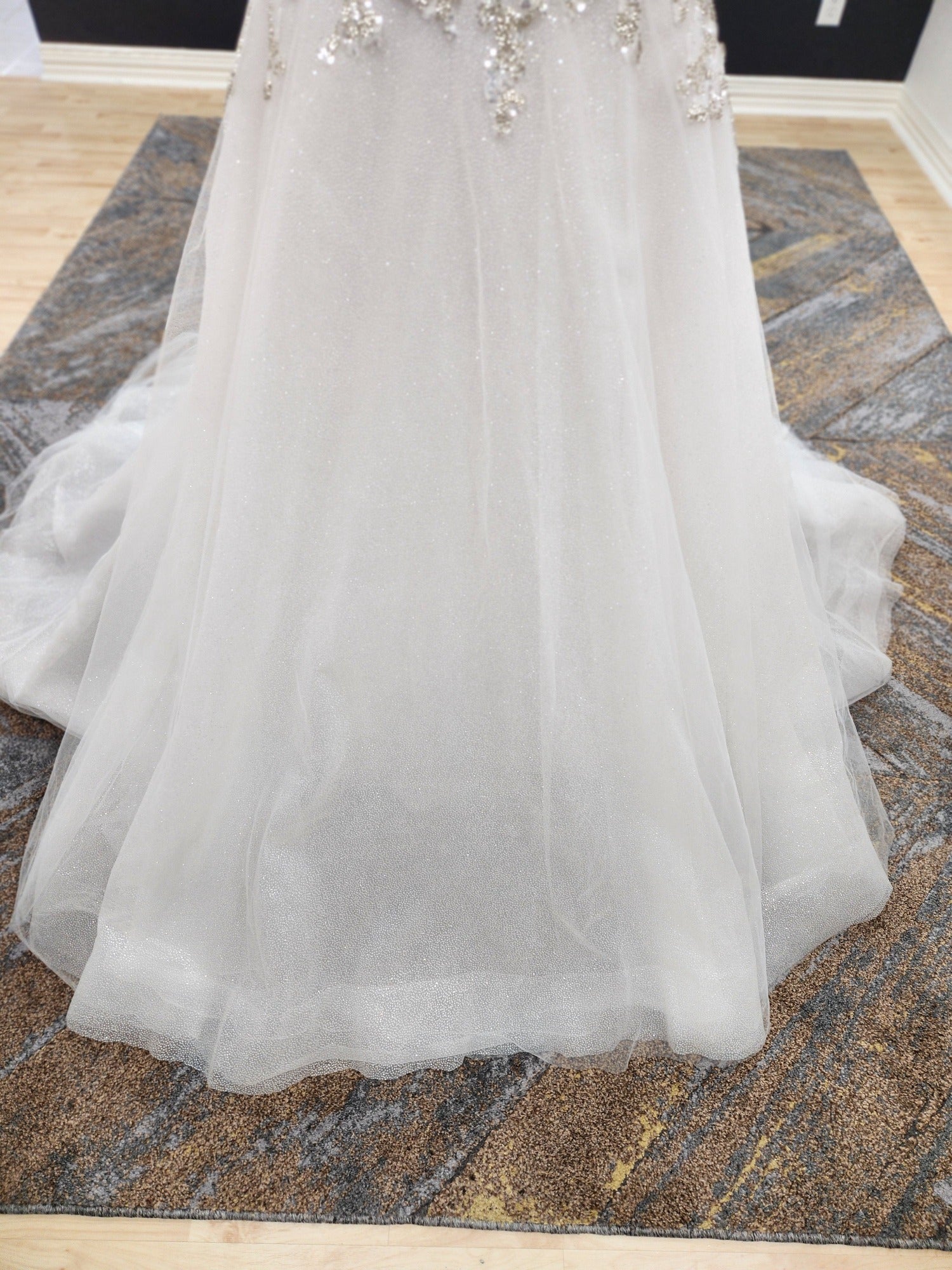 Sequin and Glitter A-line Wedding Dress