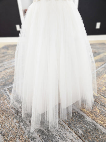 3D Floral Lace Top Flowergirl Dress