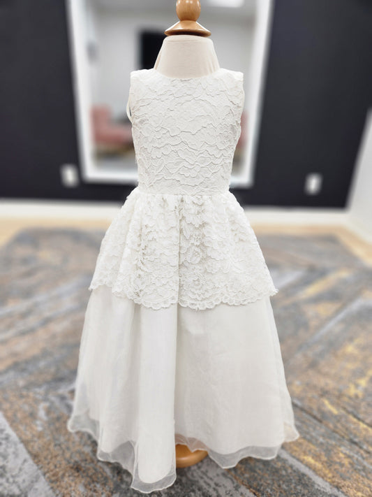 Layered Lace and Organza Flowergirl Dress