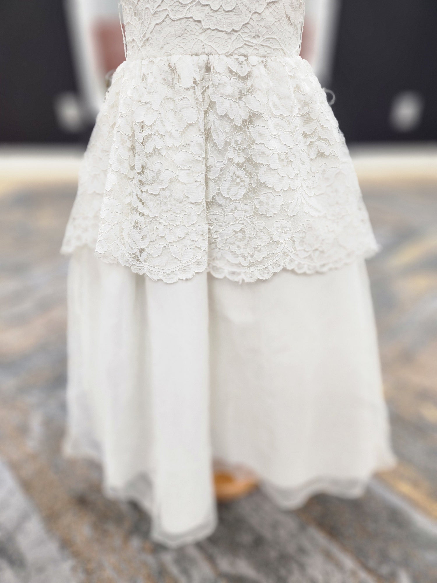 Layered Lace and Organza Flowergirl Dress