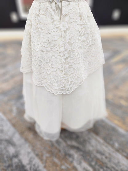 Layered Lace and Organza Flowergirl Dress