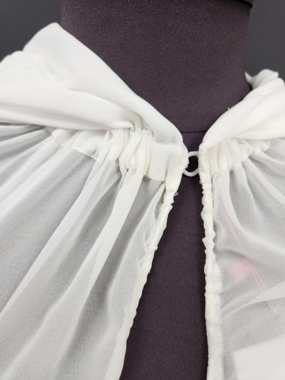 Hooded Chiffon Cape Bolero Jacket