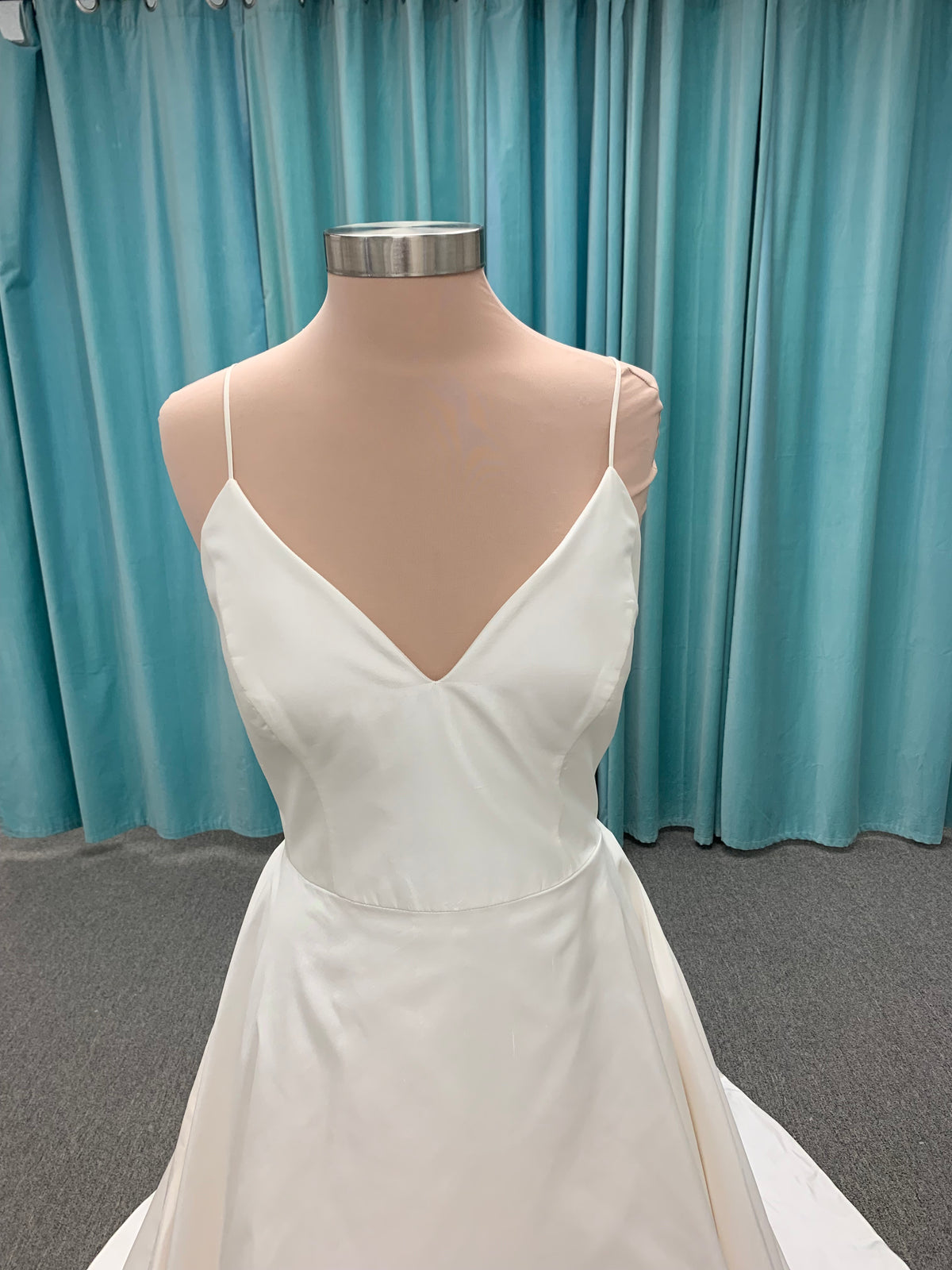 4850 Paloma Blanca Silk Wedding Dress Aline pockets spaghetti straps  Paloma Blanca 4850