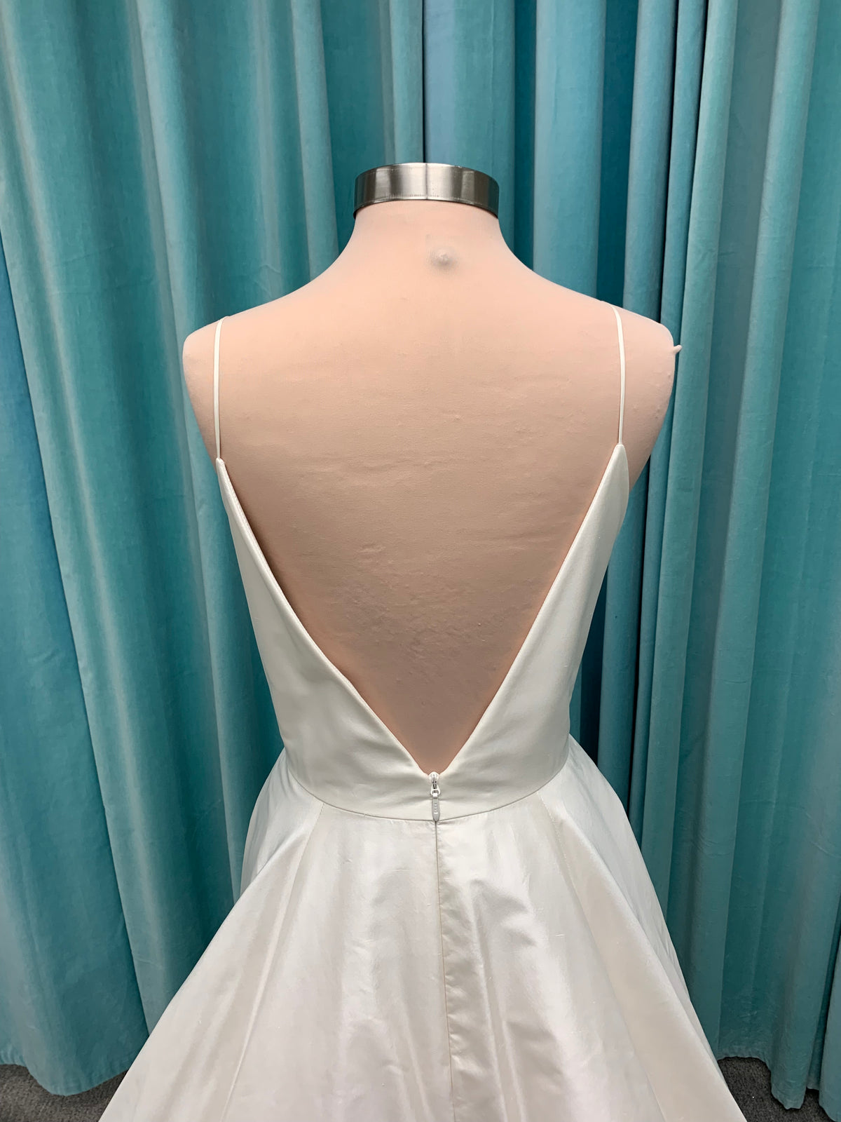 4850 Paloma Blanca Silk Wedding Dress Aline pockets spaghetti straps  Paloma Blanca 4850
