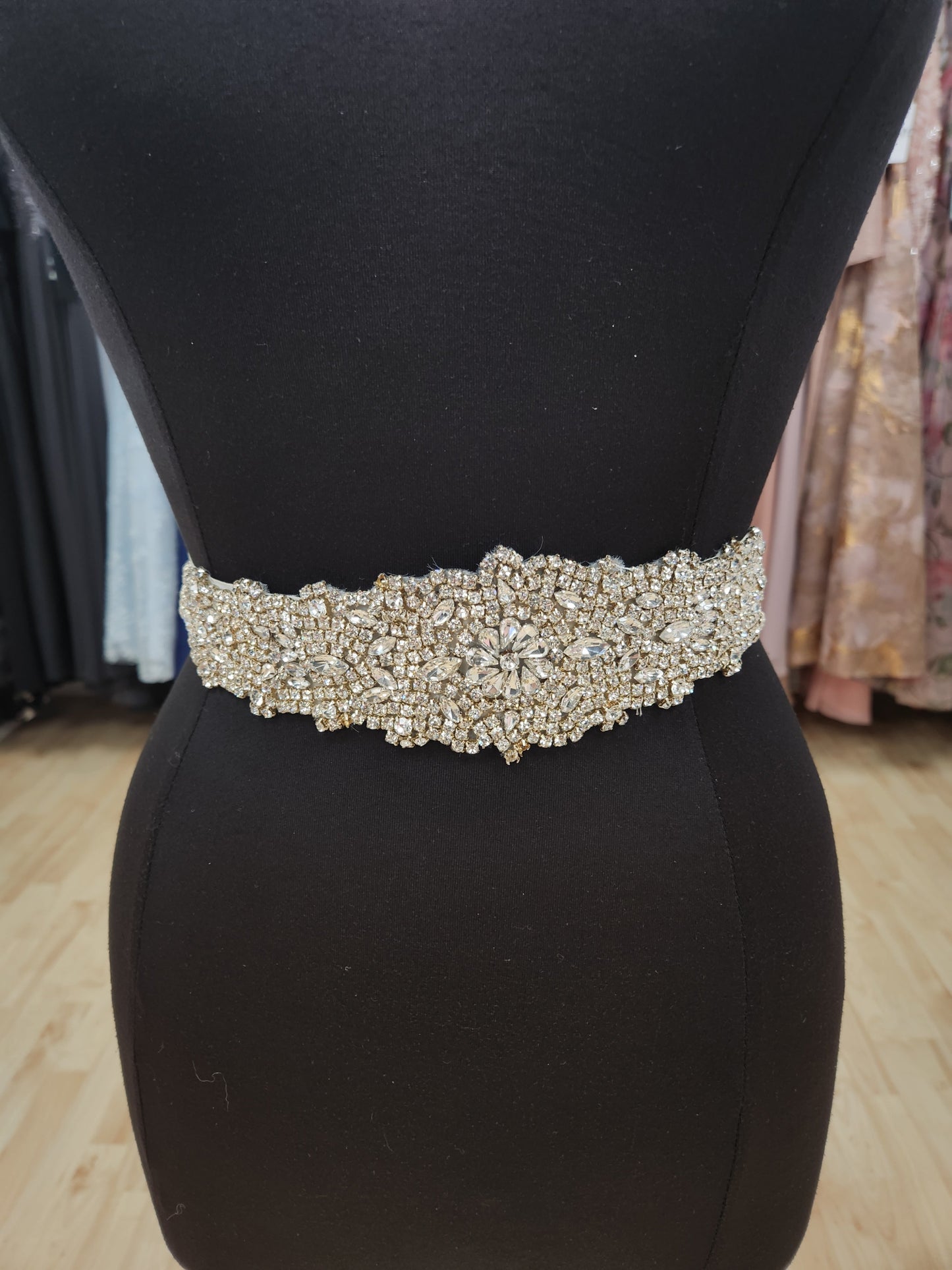 Large Rhinestone  Wedding Dress  Belt