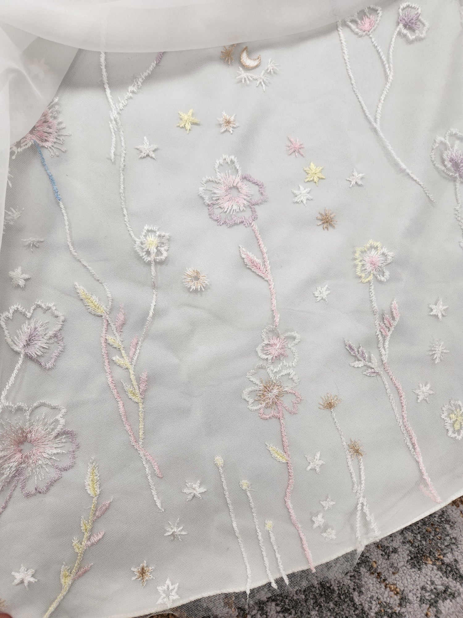 Organza Aline with Colorful Embroidery Wedding Dress