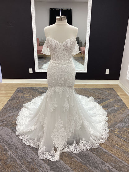 Morilee Calista Style 2901 Mermaid Wedding Dress with Detachable Sleeves