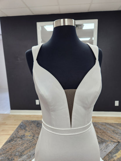 Silky Satin Fitted Wedding Dress