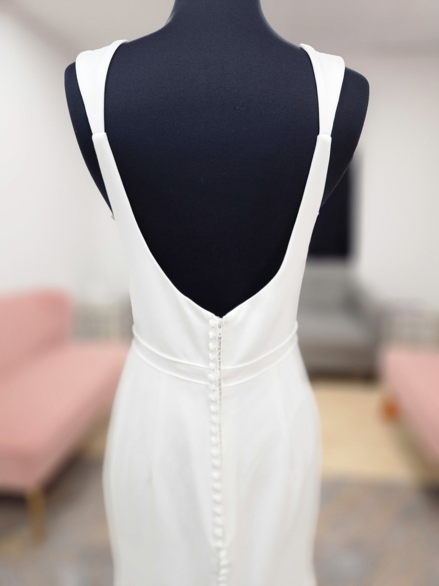 Silky Satin Fitted Wedding Dress