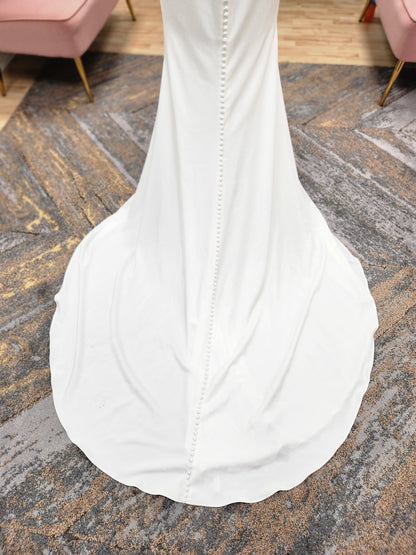 Silky Satin Fitted Wedding Dress