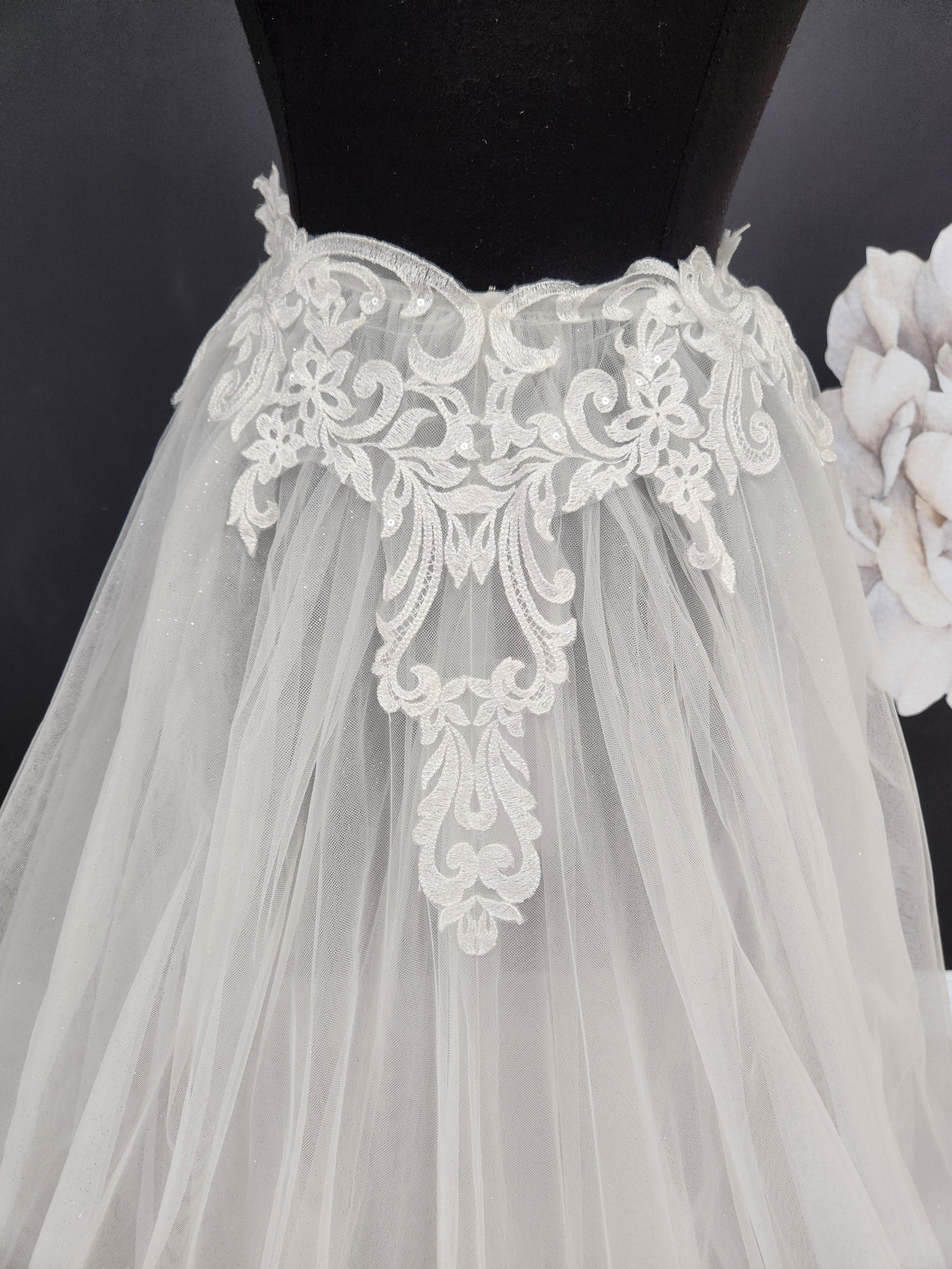 Glitter Tulle Detachable Half Skirt Wedding Dress Skirt
