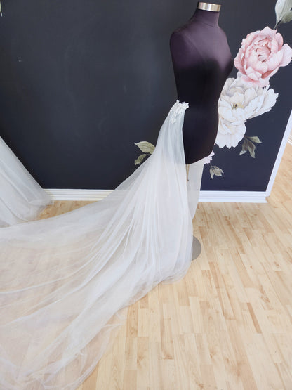 Glitter Tulle Detachable Half Skirt Wedding Dress Skirt