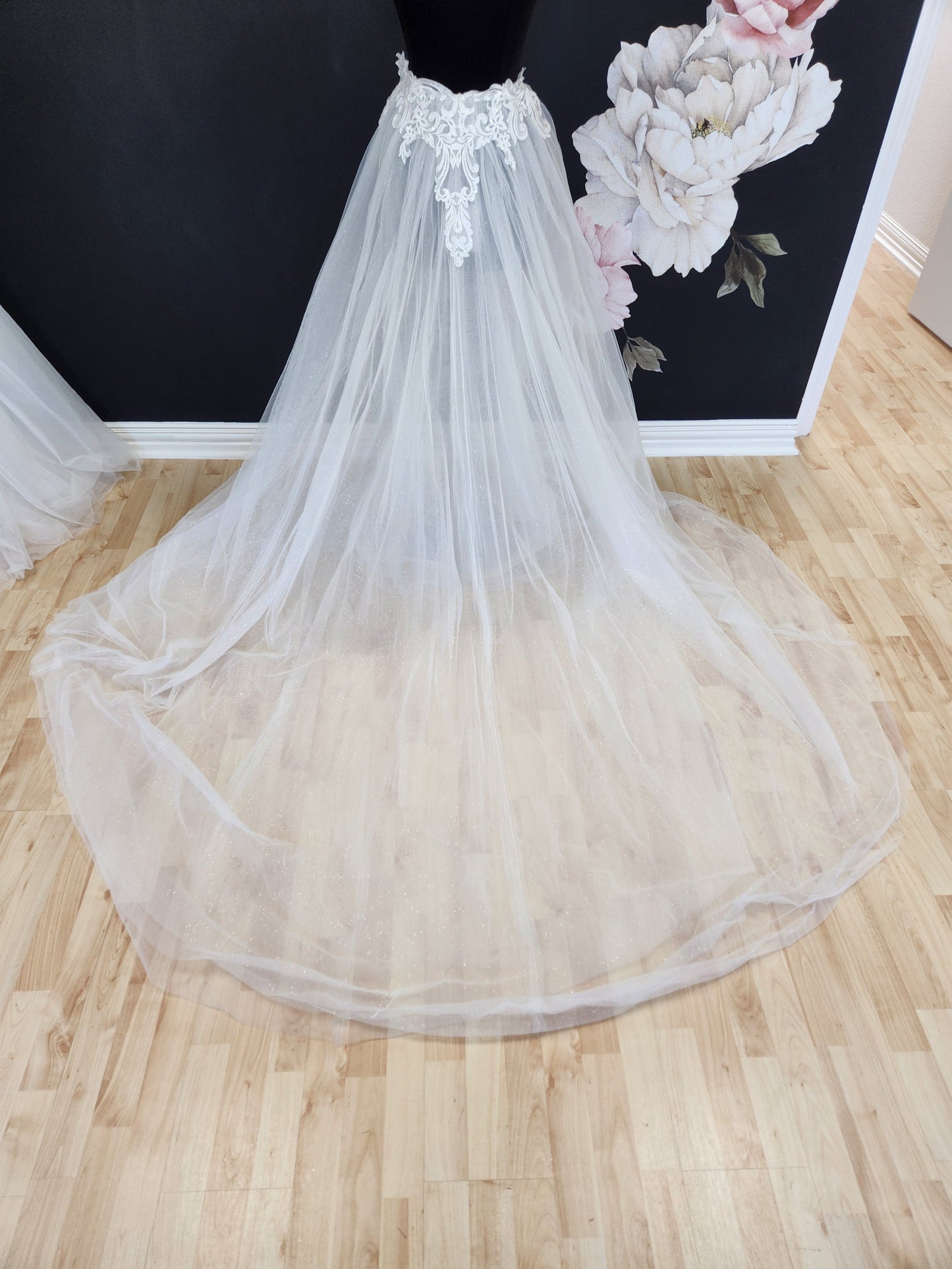 Glitter Tulle Detachable Half Skirt Wedding Dress Skirt