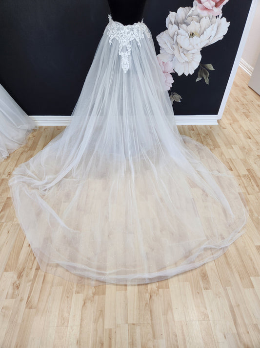 Glitter Tulle Detachable Half Skirt Wedding Dress Skirt