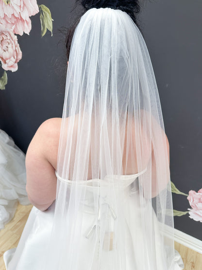 Classic Tulle Veil White Ivory Wedding Veil Bridal Veil  - Available in Multiple Lengths