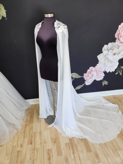 Lace Chiffon Cape Bolero Jacket