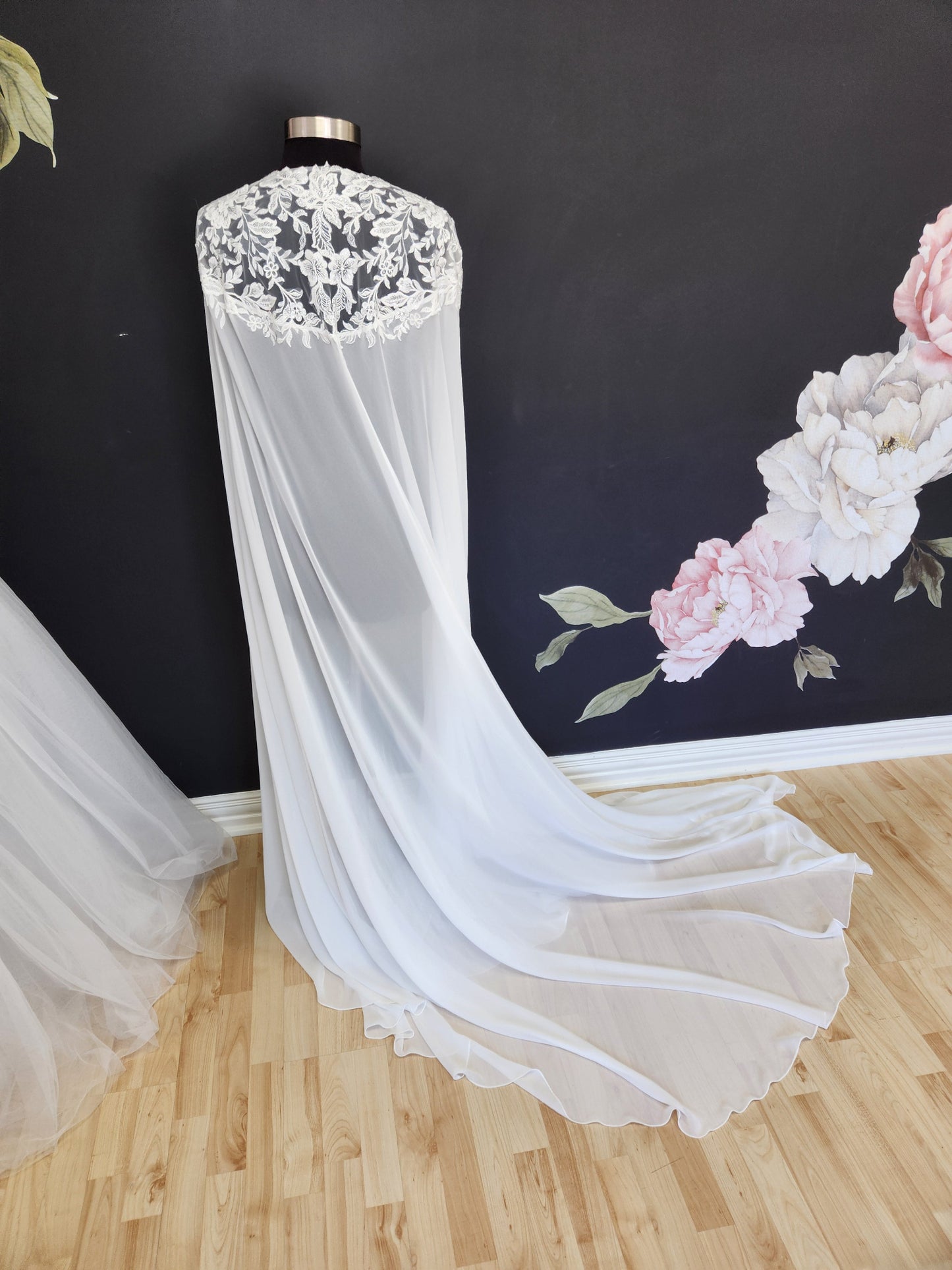 Lace Chiffon Cape Bolero Jacket