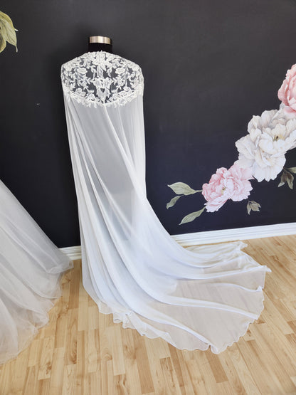 Lace Chiffon Cape Bolero Jacket