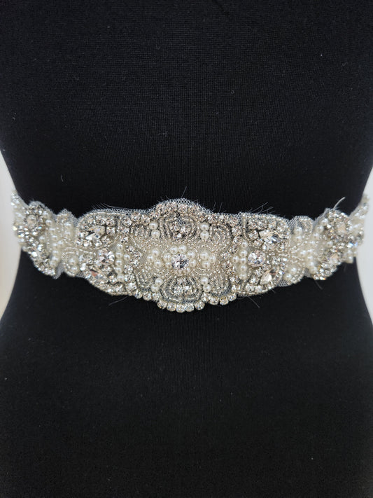 Rhinestone and beaded Belt