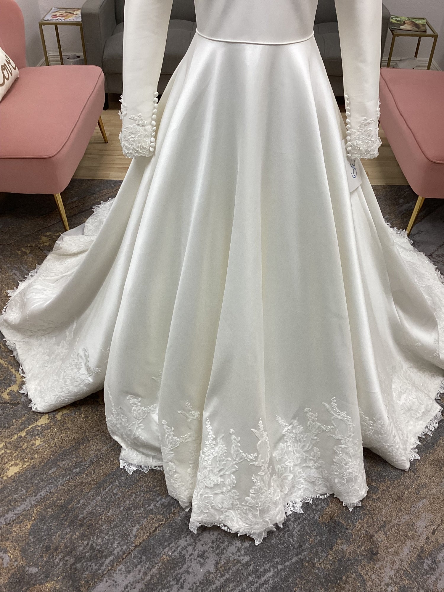 Mikado Long Sleeve Wedding Dress