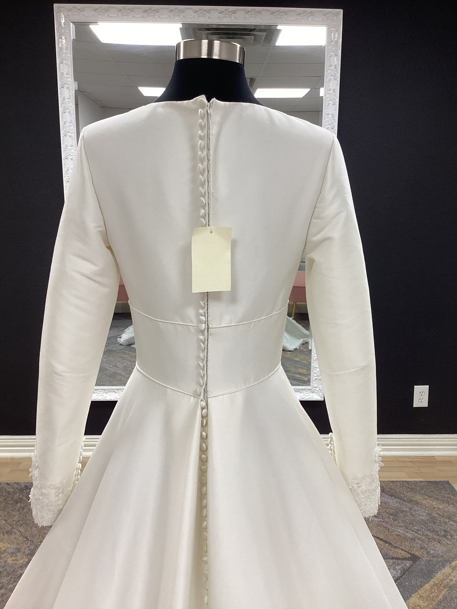 Mikado Long Sleeve Wedding Dress