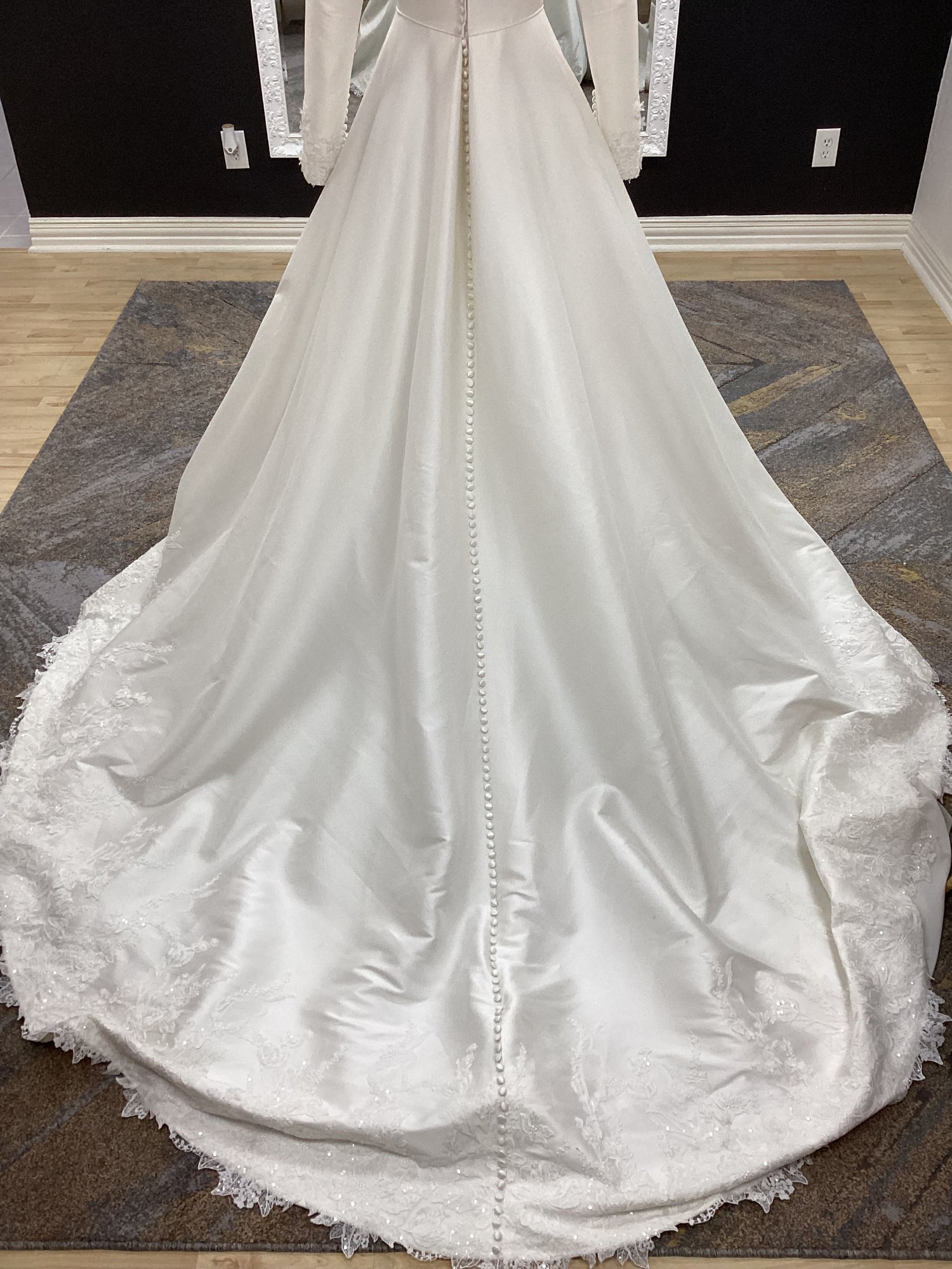 Mikado Long Sleeve Wedding Dress