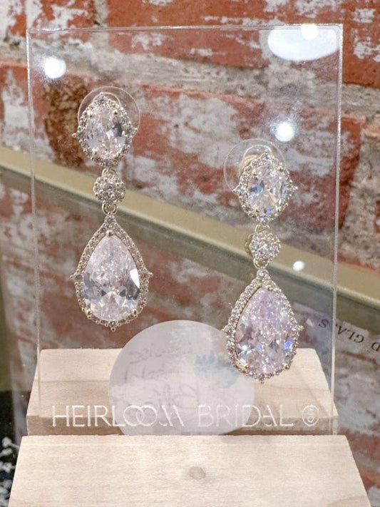 Louise Gold Bridal Earrings - Heirloom Bridal Company