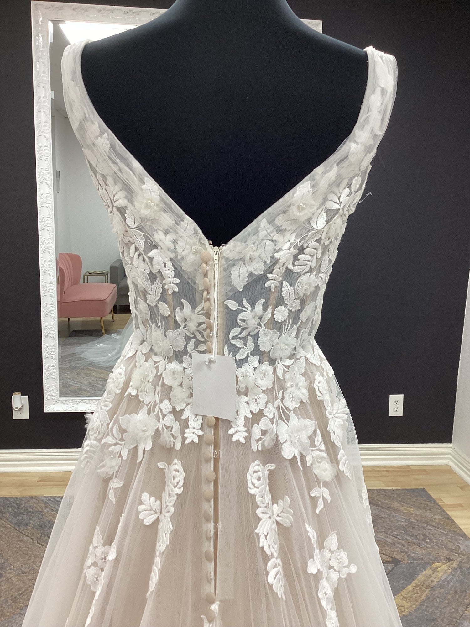 Soft Floral A-line  Wedding Dress