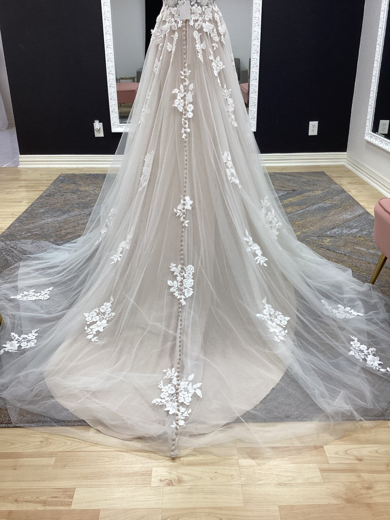 Soft Floral A-line  Wedding Dress