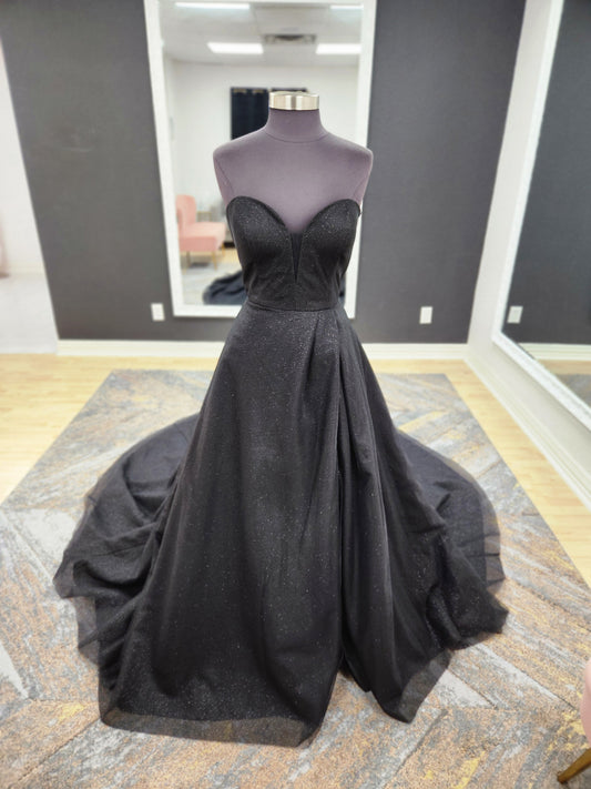 Black Glitter Wedding Dress