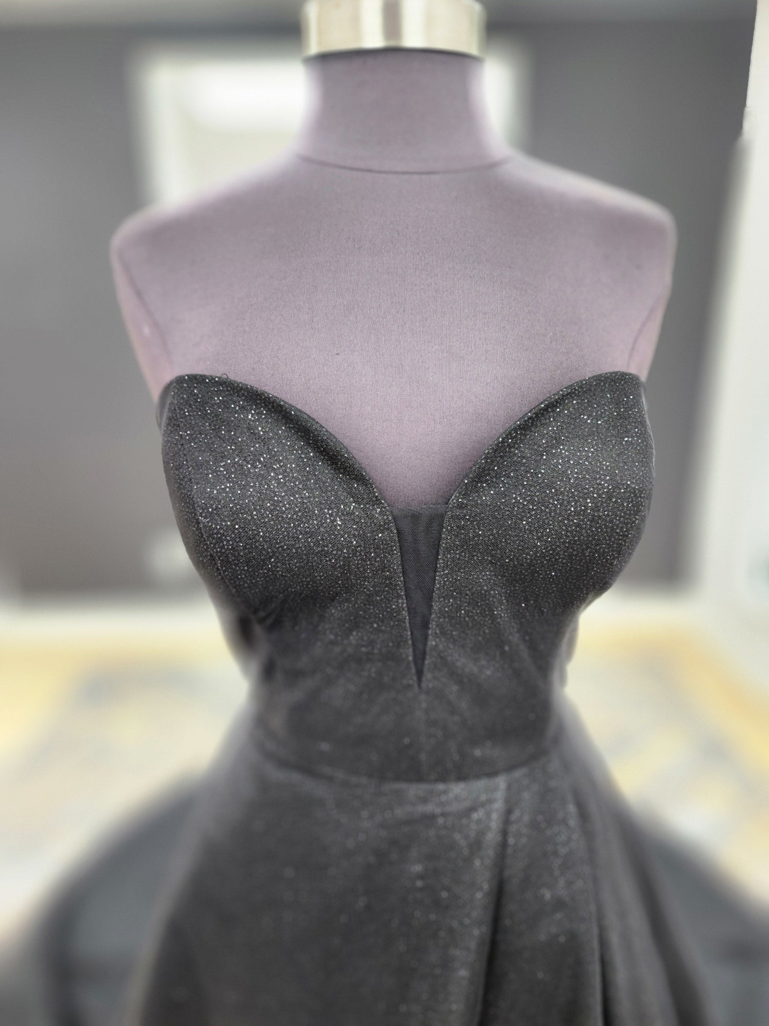 Black Glitter Wedding Dress