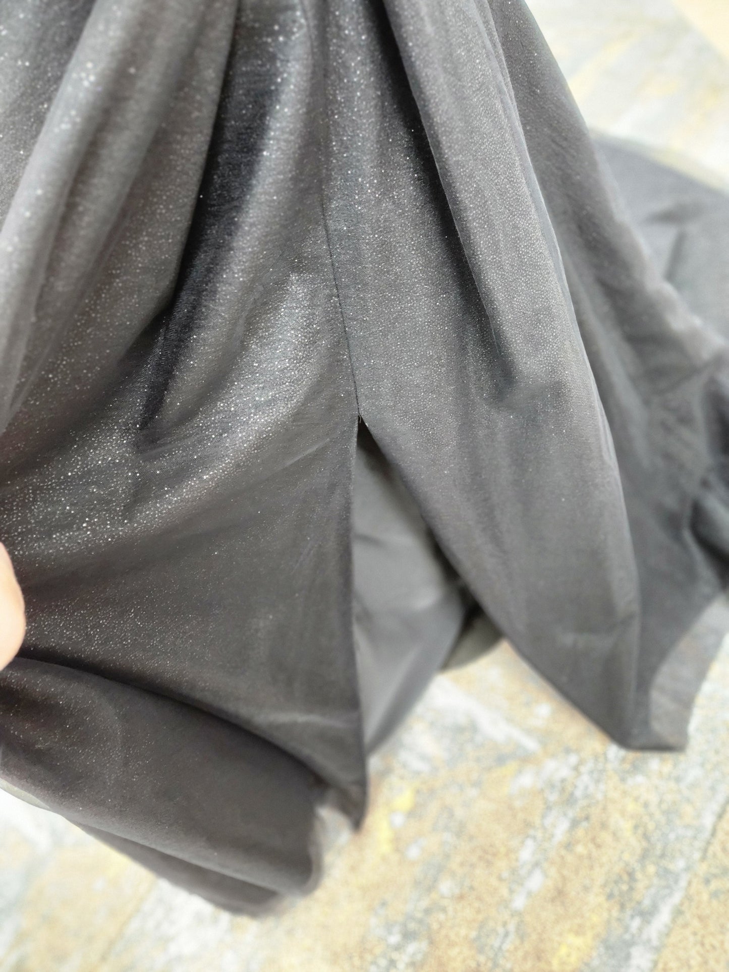 Black Glitter Wedding Dress