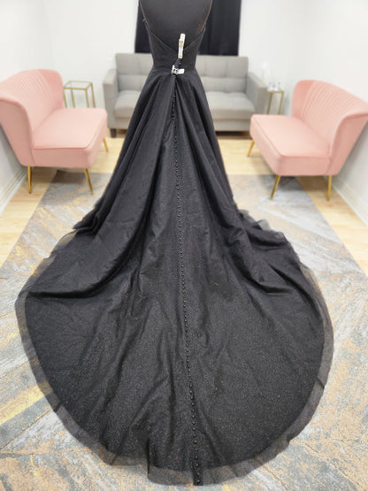 Black Glitter Wedding Dress