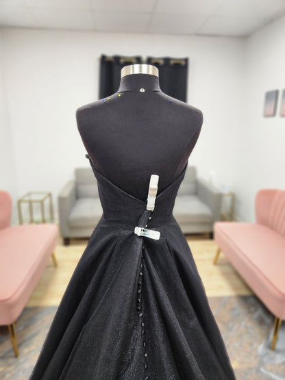 Black Glitter Wedding Dress