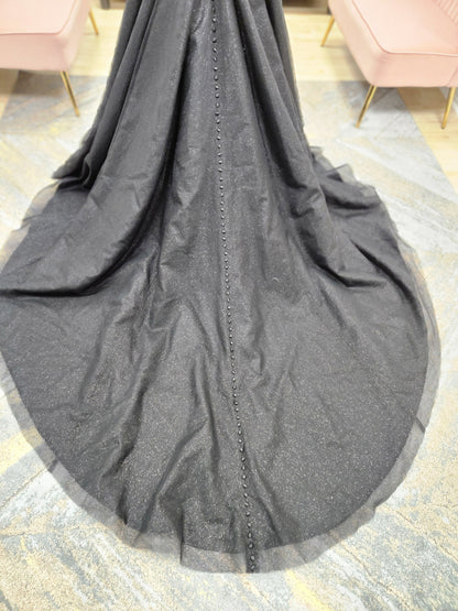 Black Glitter Wedding Dress