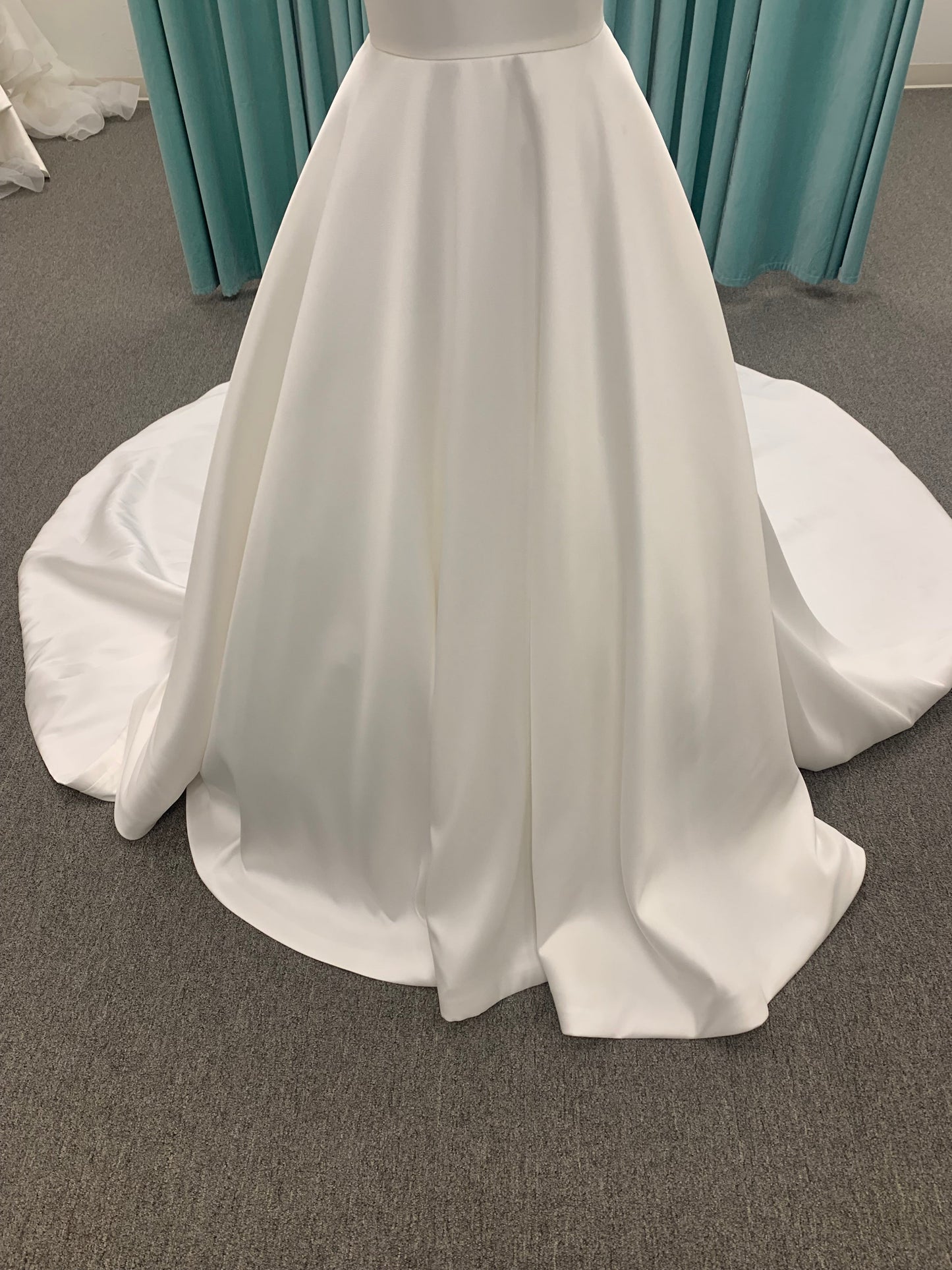 Mikado V-neck A-Line Wedding Dress