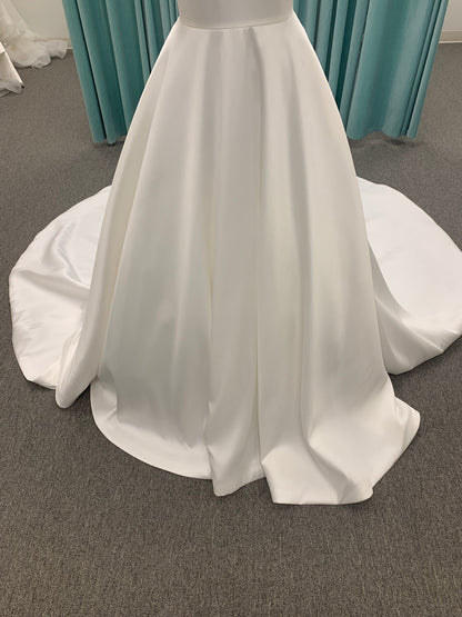 Mikado V-neck A-Line Wedding Dress