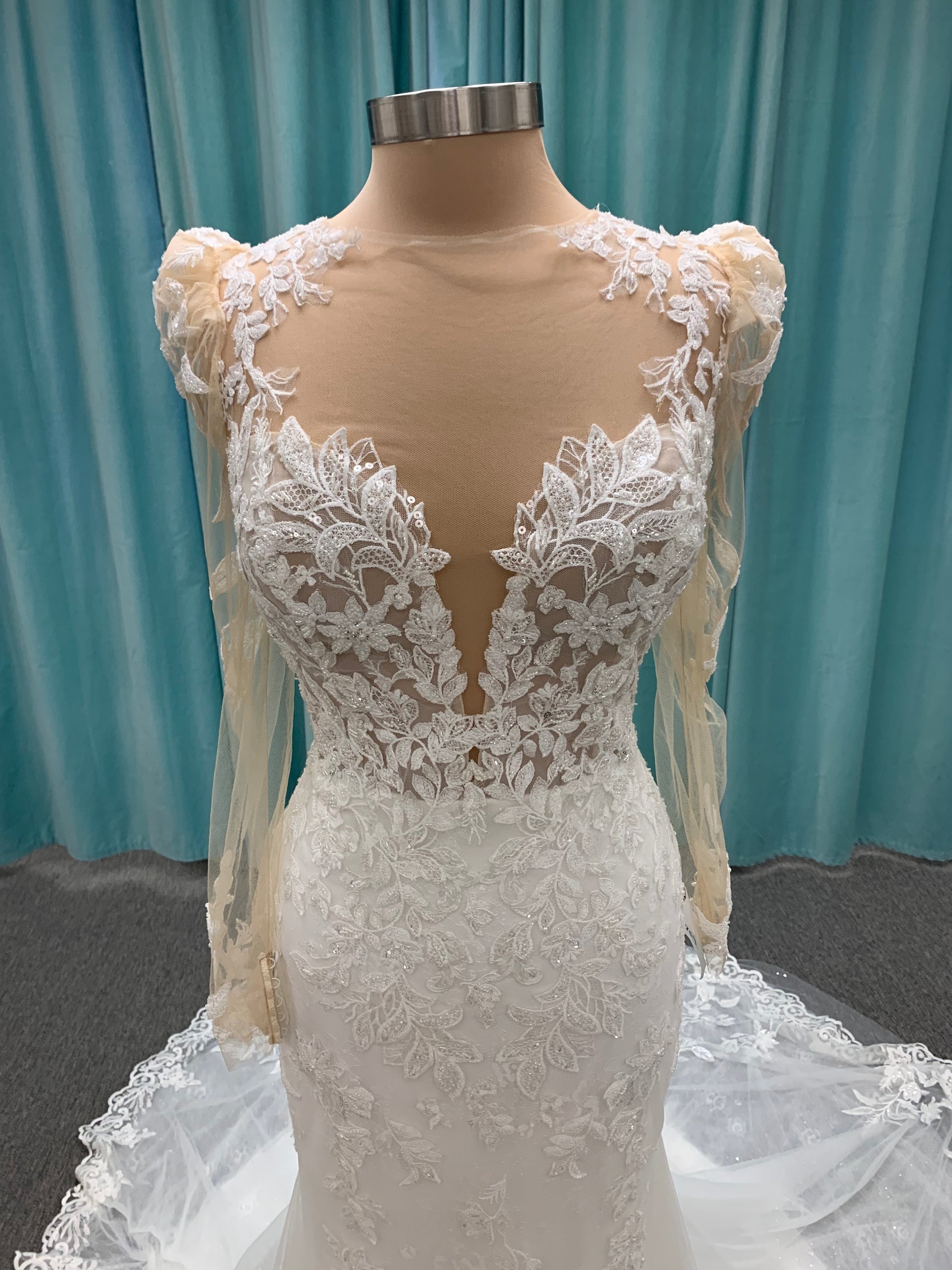 Mori Lee 2308 Brinkley Illusion Neckline Bridal Dress