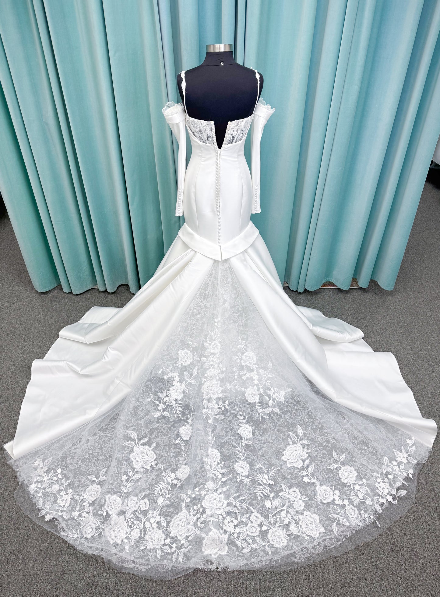 Morilee Style 2992 Renni Sweetheart Mikado Mermaid Wedding Dress with Detachable Long Sleeves