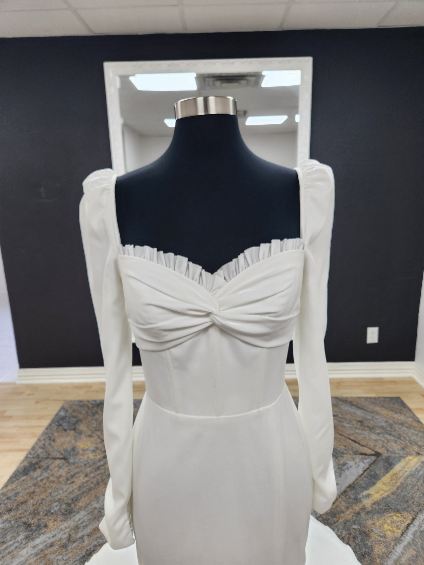 Long Sleeve with Corset Style Top Wedding Dress