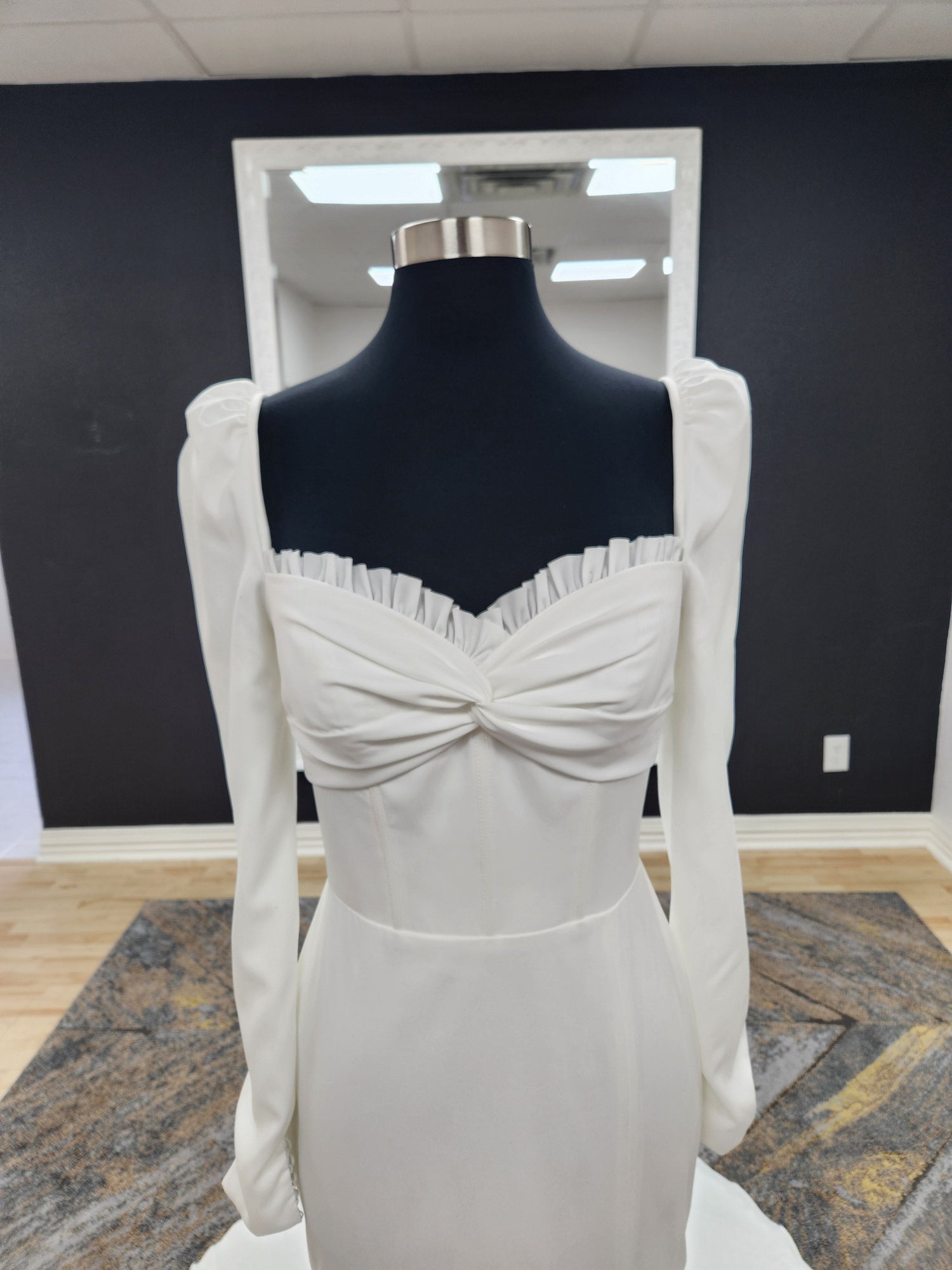 Long Sleeve with Corset Style Top Wedding Dress