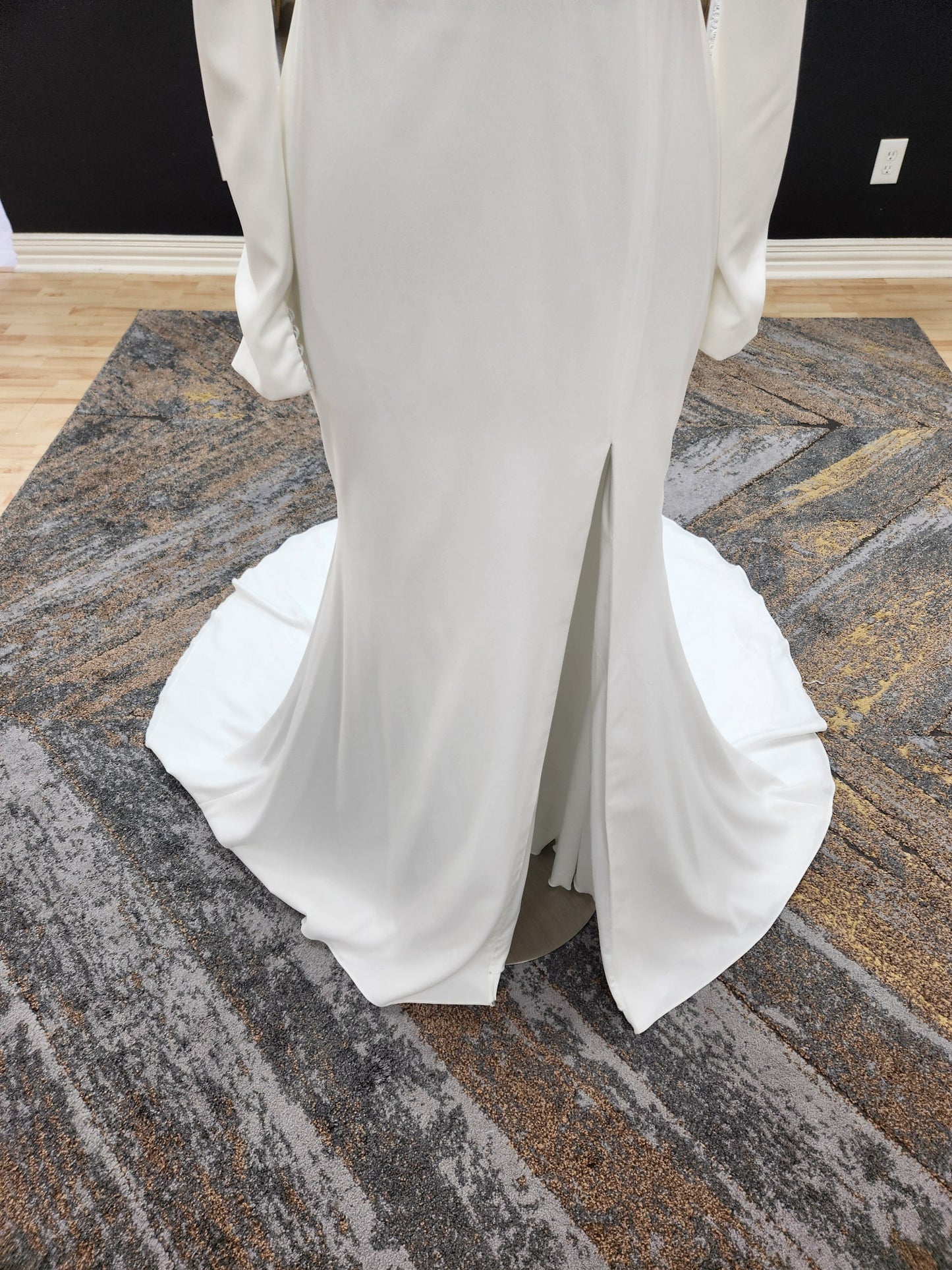 Long Sleeve with Corset Style Top Wedding Dress