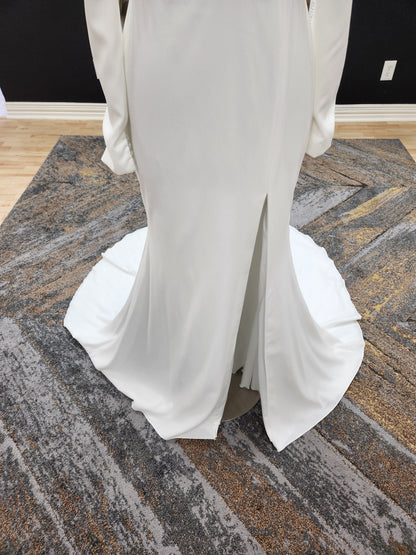 Long Sleeve with Corset Style Top Wedding Dress