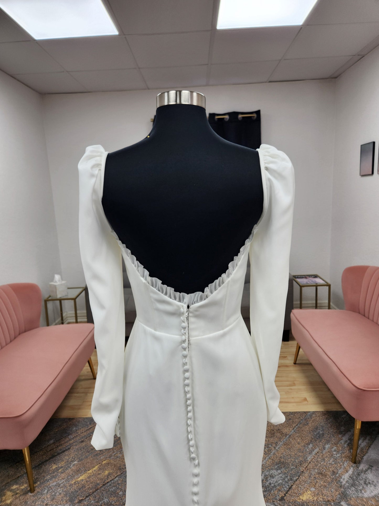 Long Sleeve with Corset Style Top Wedding Dress