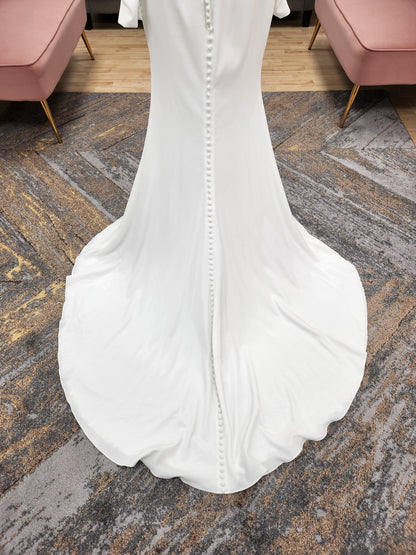 Long Sleeve with Corset Style Top Wedding Dress